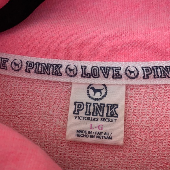 VS PINK Hot Pink 1/4 Zip - Picture 3 of 6